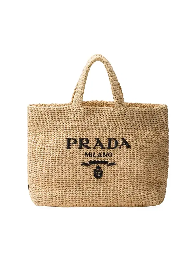 Women's Crochet Tote Bag - Beige Khaki