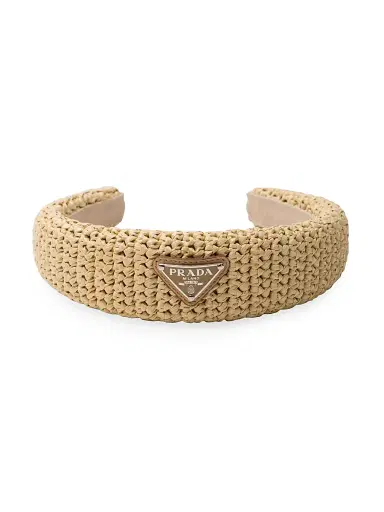 Prada Women's Crochet Headband - Beige | Thumbnail 2