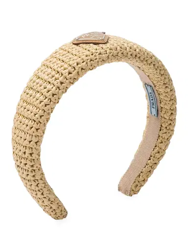 Prada Women's Crochet Headband - Beige | Thumbnail 1