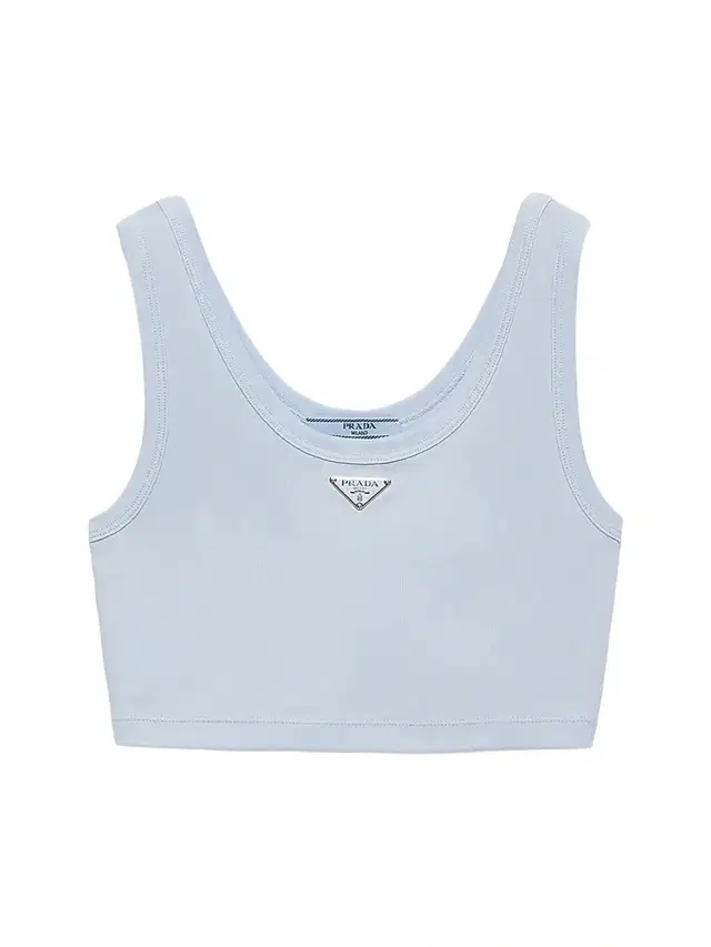Women's Ribbed Knit Crop Top - Blue