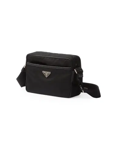 Prada Men's Re-Nylon and Saffiano Shoulder Bag - Black | Thumbnail 2 Prada Men's Re-Nylon and Saffiano Shoulder Bag - Black | Thumbnail 2