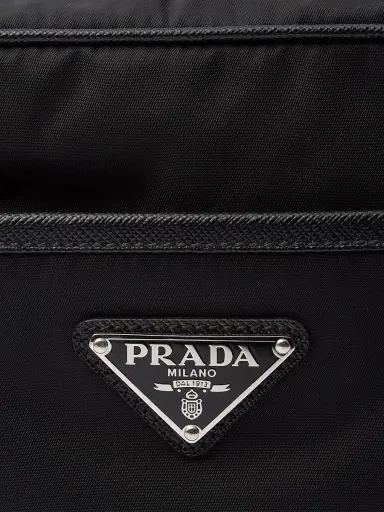 Prada Men's Re-Nylon and Saffiano Shoulder Bag - Black | Thumbnail 5 Prada Men's Re-Nylon and Saffiano Shoulder Bag - Black | Thumbnail 5