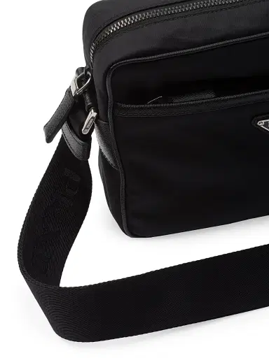 Prada Men's Re-Nylon and Saffiano Shoulder Bag - Black | Thumbnail 6 Prada Men's Re-Nylon and Saffiano Shoulder Bag - Black | Thumbnail 6