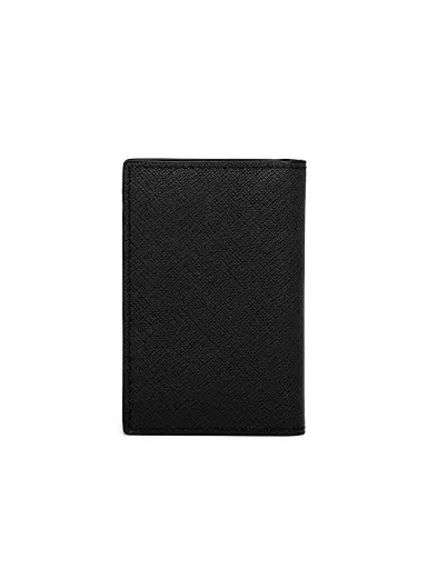 Prada Men's Saffiano Leather Card Holder - Black | Thumbnail 3