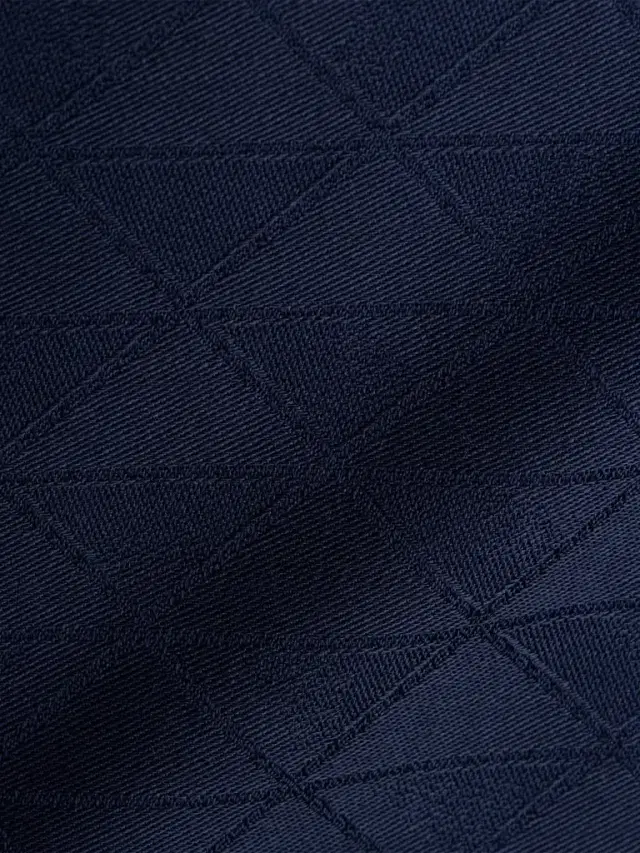 Women's Silk And Wool Jacquard Scarf - Blue