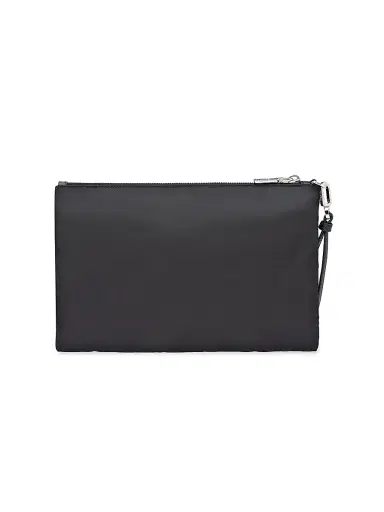 Prada Men's Re-Nylon and Saffiano Leather Pouch - Black | Thumbnail 3