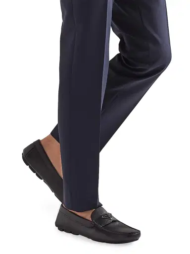 Prada Men's Saffiano Leather Driver Loafers | Thumbnail 2 Prada Men's Saffiano Leather Driver Loafers | Thumbnail 2