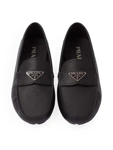 Prada Men's Saffiano Leather Driver Loafers | Thumbnail 3 Prada Men's Saffiano Leather Driver Loafers | Thumbnail 3