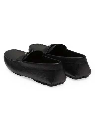 Prada Men's Saffiano Leather Driver Loafers | Thumbnail 4 Prada Men's Saffiano Leather Driver Loafers | Thumbnail 4
