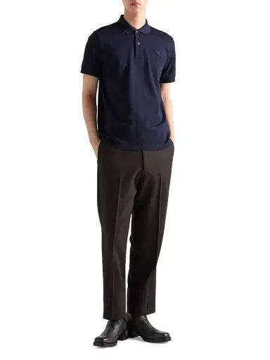 Prada Men's Piqué Polo Shirt | Thumbnail 5 Prada Men's Piqué Polo Shirt | Thumbnail 5