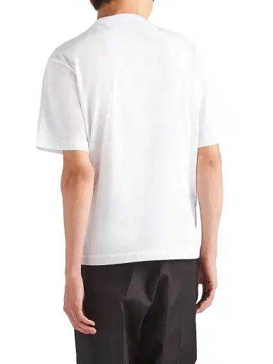 Prada Men's Re-Nylon and Jersey T-Shirt | Thumbnail 5