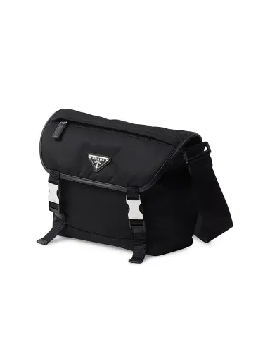 Prada Men's Re-Nylon and Saffiano Leather Shoulder Bag - Black | Thumbnail 2 Prada Men's Re-Nylon and Saffiano Leather Shoulder Bag - Black | Thumbnail 2