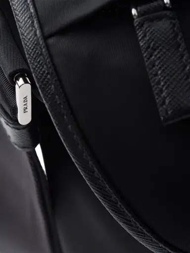 Prada Men's Re-Nylon and Saffiano Leather Shoulder Bag - Black | Thumbnail 6 Prada Men's Re-Nylon and Saffiano Leather Shoulder Bag - Black | Thumbnail 6