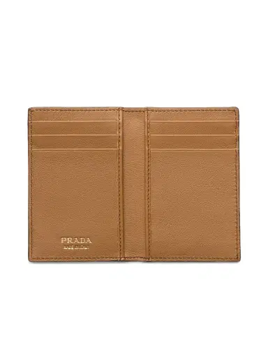 Prada Men's Leather Card Holder - Black | Thumbnail 2 Prada Men's Leather Card Holder - Black | Thumbnail 2