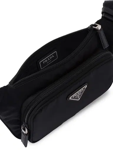 Prada Men's Re-Nylon And Saffiano Leather Shoulder Bag - Black | Thumbnail 5