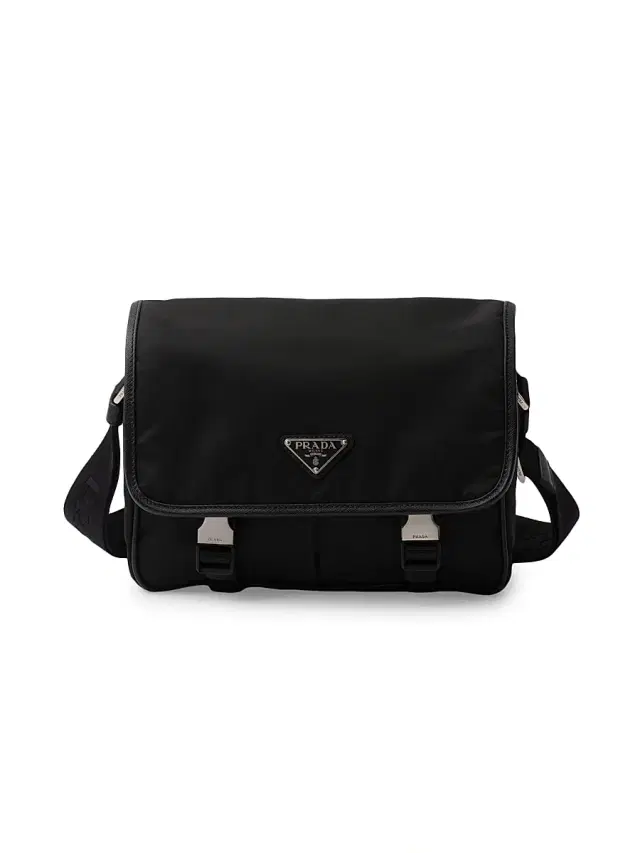 Prada Men's Re-Nylon and Saffiano Leather Shoulder Bag - Black