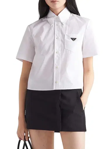 Prada Women's Poplin Shirt - White | Thumbnail 2