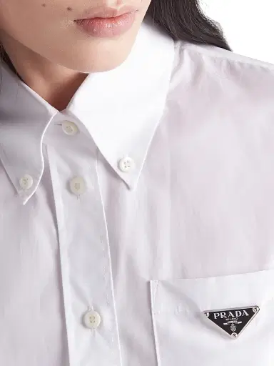 Prada Women's Poplin Shirt - White | Thumbnail 4