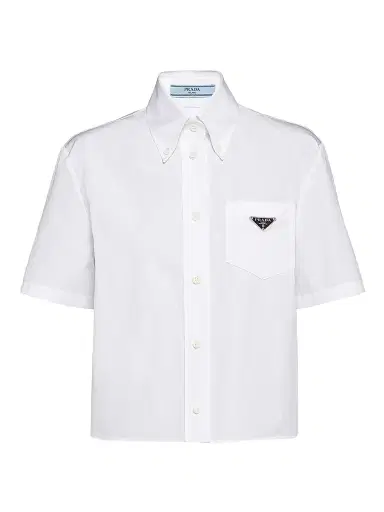 Prada Women's Poplin Shirt - White | Thumbnail 1