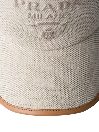 Prada Men's Linen Blend Baseball Cap - Beige - Size XL | Thumbnail 3 Prada Men's Linen Blend Baseball Cap - Beige - Size XL | Thumbnail 3