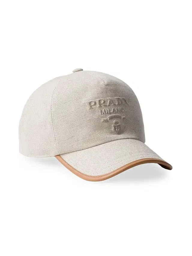Prada Men's Linen Blend Baseball Cap - Beige