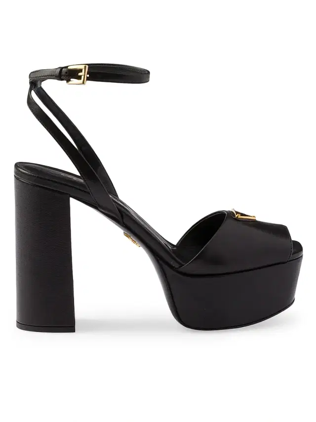Prada Women's Nappa Leather Platform Sandals - Black