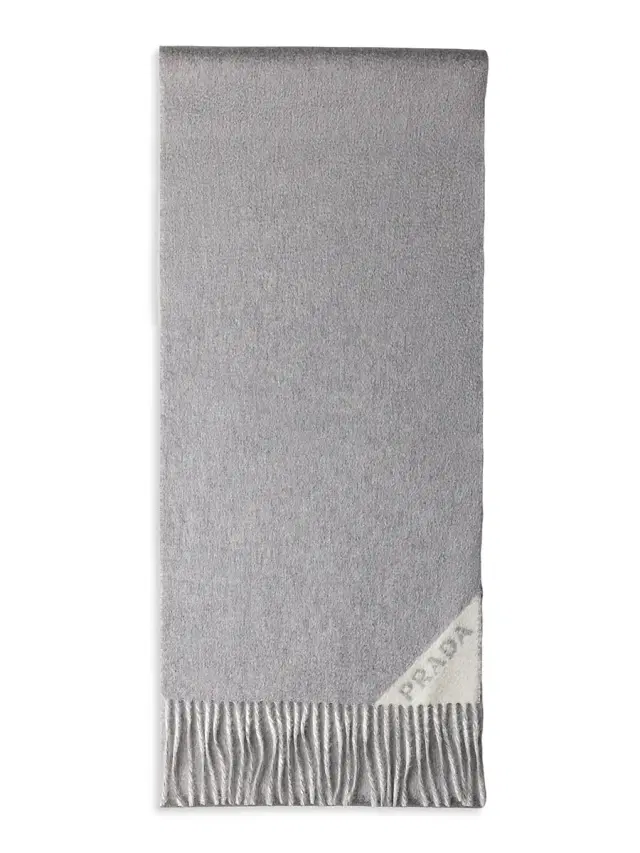 Men's Double Cashmere Scarf - Grey