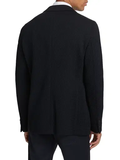 Giorgio Armani Men's Jersey Knit Sport Jacket - Navy - Size 46 | Thumbnail 5 Giorgio Armani Men's Jersey Knit Sport Jacket - Navy - Size 46 | Thumbnail 5