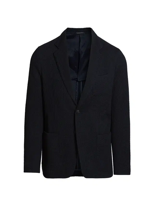 Giorgio Armani Men's Jersey Knit Sport Jacket - Navy