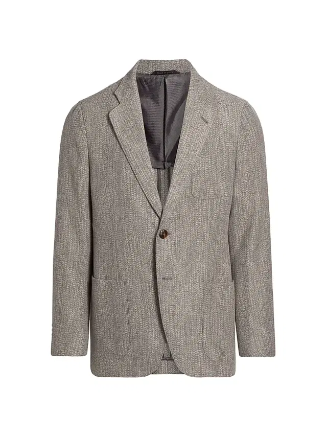 Giorgio Armani Men's Upton Textured Jaquard Jacket - Grey