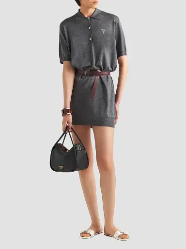 Prada Women's Darling Leather Top Handle Bag - Black | Thumbnail 2