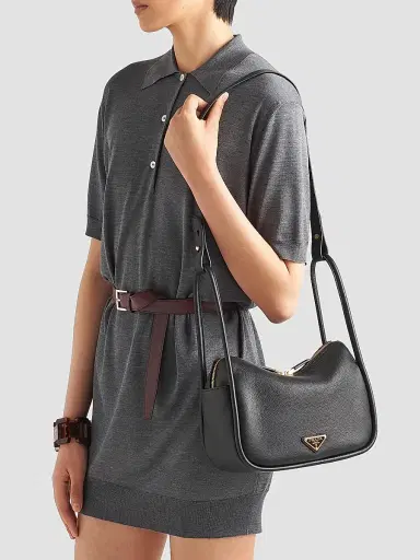 Prada Women's Darling Leather Top Handle Bag - Black | Thumbnail 7