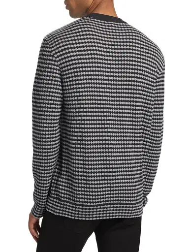 Giorgio Armani Men's Geo Print Crewneck Sweater - Navy - Size 46 | Thumbnail 5 Giorgio Armani Men's Geo Print Crewneck Sweater - Navy - Size 46 | Thumbnail 5