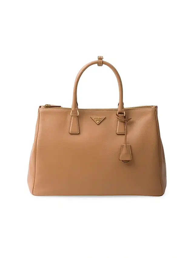 Women's Extra-Large Galleria Leather Bag - Beige Khaki