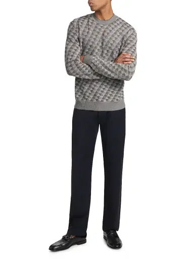 Giorgio Armani Men's Wool 5-Pocket Pants - Navy - Size 34 | Thumbnail 2 Giorgio Armani Men's Wool 5-Pocket Pants - Navy - Size 34 | Thumbnail 2