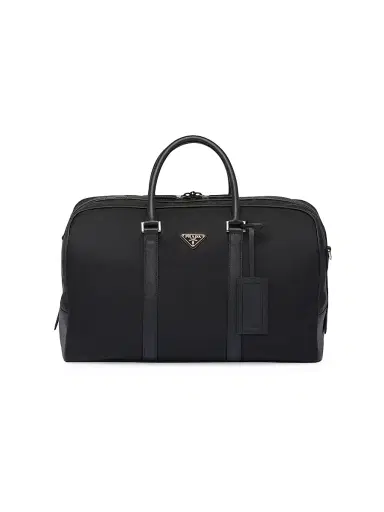 Prada Men's Re-Nylon and Saffiano Leather Duffel Bag | Thumbnail 1 Prada Men's Re-Nylon and Saffiano Leather Duffel Bag | Thumbnail 1