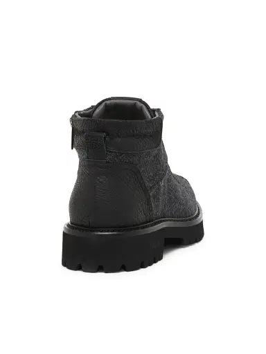Pollini Men's Leather-Trimmed Wool-Blend Ankle Boots - Grey Black - Size 8 | Thumbnail 3 Pollini Men's Leather-Trimmed Wool-Blend Ankle Boots - Grey Black - Size 8 | Thumbnail 3