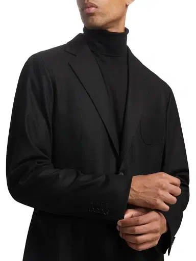 Giorgio Armani Men's Cashmere Stretch Upton Jacket - Black - Size 40 | Thumbnail 6 Giorgio Armani Men's Cashmere Stretch Upton Jacket - Black - Size 40 | Thumbnail 6