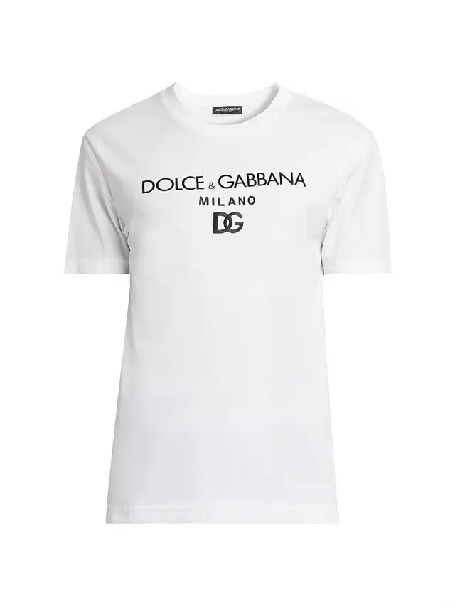 Men's Logo Embroidered Cotton T-Shirt - Bianco Ottico