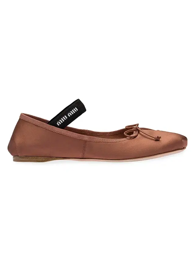 Women's Satin Ballet Flats - Orchidea