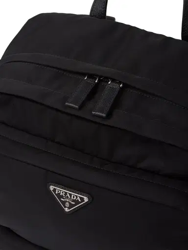 Prada Men's Re-Nylon And Saffiano Leather Backpack - Black | Thumbnail 6