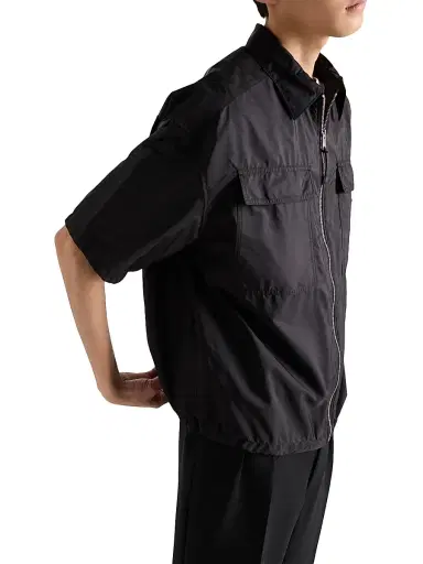 Prada Men's Short Sleeve Light Re-Nylon Shirt - Black - Size XL | Thumbnail 3 Prada Men's Short Sleeve Light Re-Nylon Shirt - Black - Size XL | Thumbnail 3