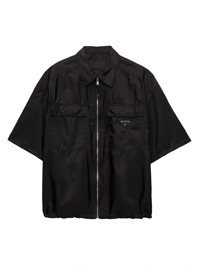 Men's Short Sleeve Light Re-Nylon Shirt - Black
