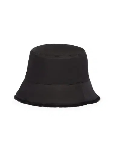 Prada Men's Re-Nylon And Shearling Bucket Hat - Black - Size Medium | Thumbnail 3 Prada Men's Re-Nylon And Shearling Bucket Hat - Black - Size Medium | Thumbnail 3