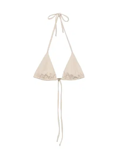 Prada Women's Jersey Triangle Bikini Top with Rhinestones - Pink - Size Large | Thumbnail 1 Prada Women's Jersey Triangle Bikini Top with Rhinestones - Pink - Size Large | Thumbnail 1