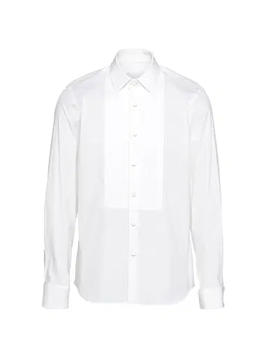 Prada Men's Stretch Cotton Shirt - White - Size 18 | Thumbnail 1