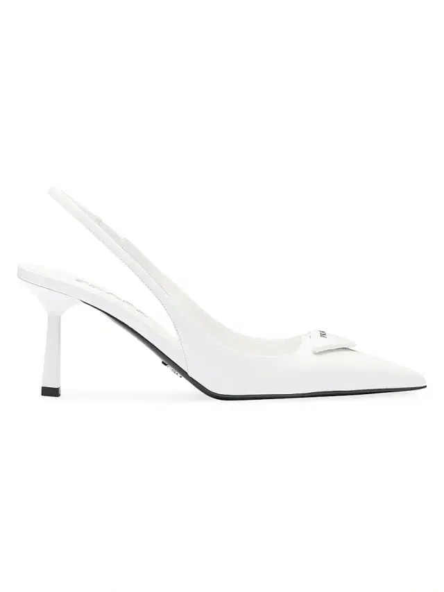 Prada Women's Brushed Leather Slingback Pumps - White