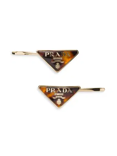Prada Women's Plexiglas and Metal Barrette - Beige | Thumbnail 1