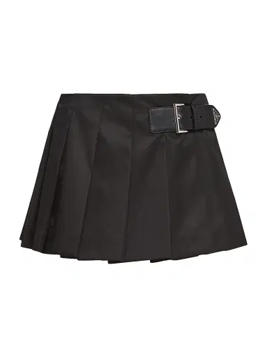 Prada Women's Pleated Re-Nylon Miniskirt | Thumbnail 1 Prada Women's Pleated Re-Nylon Miniskirt | Thumbnail 1