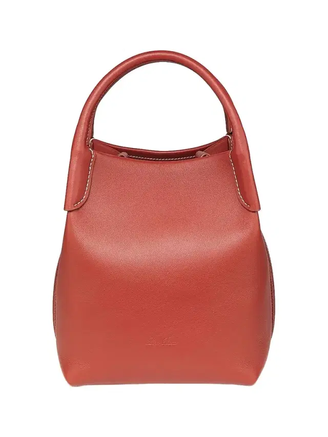 Women's  Bale Rounded Leather Top Handle Bag - Deep Kummel